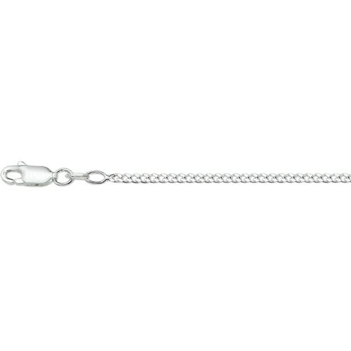 Collier, zilver gourmetschakel (80cm.) - 20027