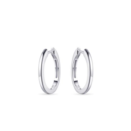 Oorringen, zilver gerhodineerd (2x18mm) - 20096