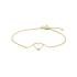 Armband, 14krt.goud hartje (lengte: 16-18cm.) - 20117