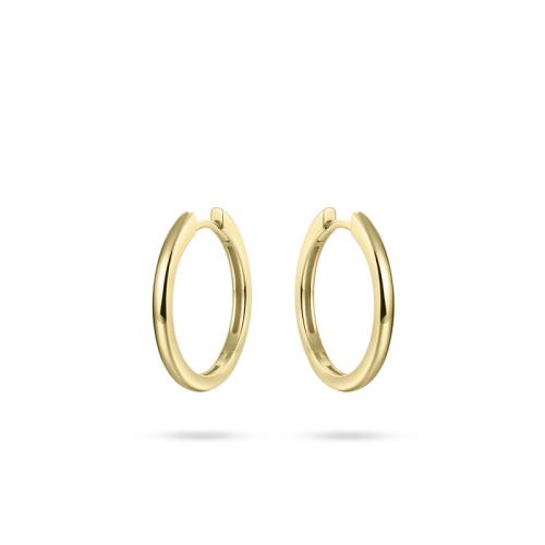 Oorringen, zilver geel verguld (2x22mm) - 20121