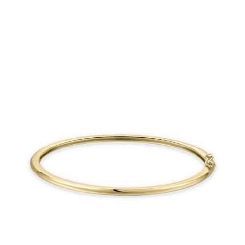 Bangle, 14krt.goud halfrond (breedte: 2,5mm.) D=60mm. - 20125