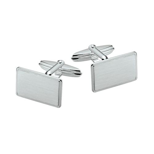 Manchetknopen, zilver gerhodineerd (13x18,5mm.) - 20221