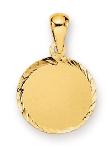 Hanger 14krt.goud graveerplaatje (12mm.) - 20227