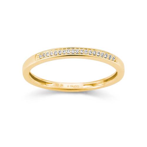HC Ring, 14krt.goud met diamant totaal 0,04ct.(maat 52.) - 20249