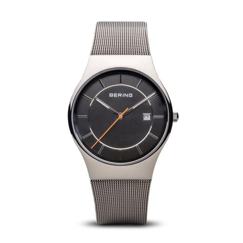 Bering Herenhorloge Quartz, model 11938-007 staal/grijs. - 20259