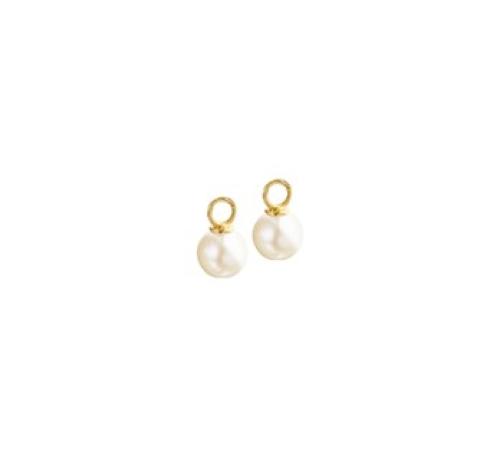 Creoolhangers, 14krt.Goud met zoetwaterparel (6,5mm.) - 20281