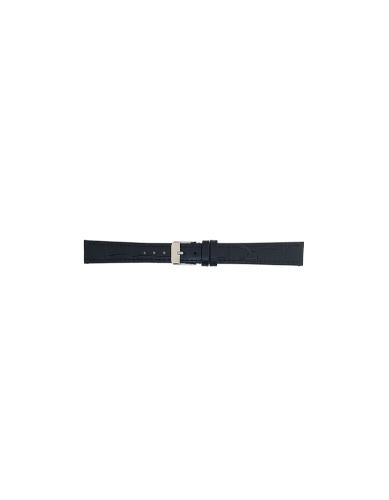 Flat or thin alligator print, calf leather watch strap with stainless steel buckle and soft nubuck lining. - 20300