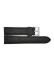 Ostrich print, calf leather watch strap with "cust sides" finished with black paint, independent of the strap color. This watch strap is padded and fitted with a stainless steel buckle. - 20333