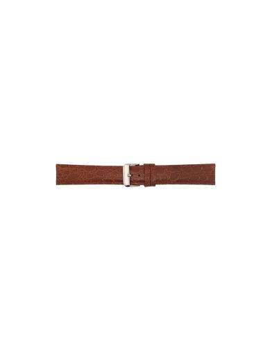 Crocodile print calf leather strap, mat. With strong case and buckle connection, stitched loop and stainless steel buckle. This strap has soft leather lining and is super flexible. - 20341