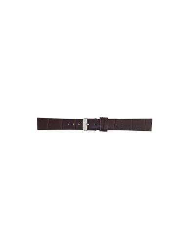 Flat or thin alligator print, calf leather strap with stainless steel buckle and soft nubuck lining. - 20342