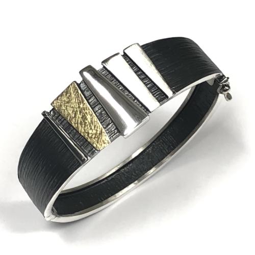 AUDAR Armband, model 1853 zilver met 18 krt goud - 20372