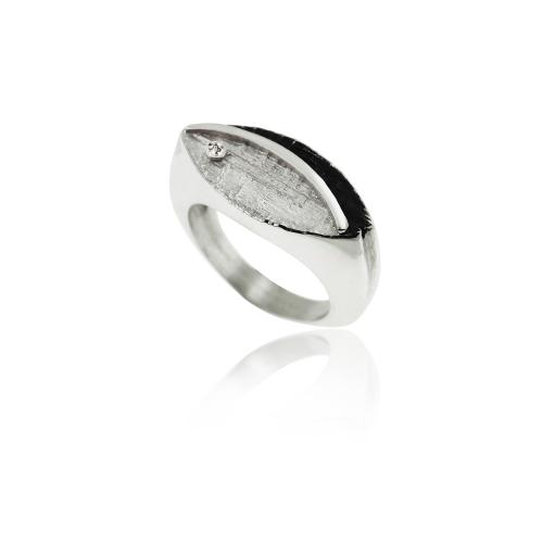 AUDAR Ring, model 1941 zilver met Diamant 0.012ct (maat 56) - 20441