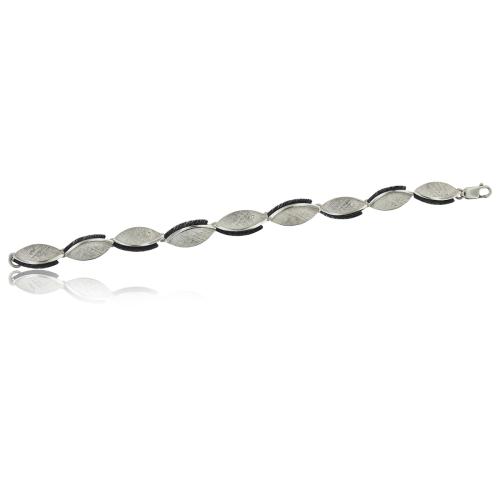 AUDAR Armband, model 1941 zilver met diamant totaal 0,36ct. (lengte 19cm) - 20442
