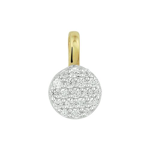 HC Hanger, 14krt.goud met zirconia (7mm.) - 20532