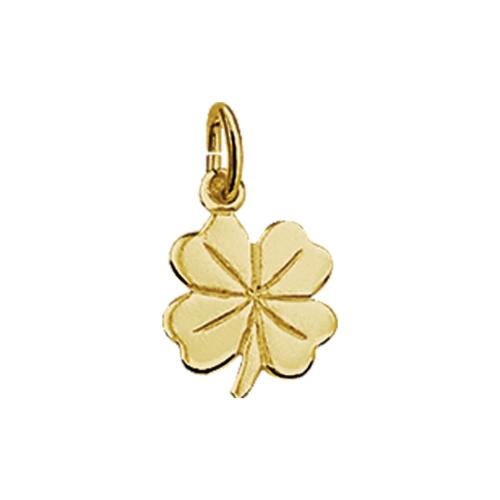 Hanger 14krt.goud klaver (12x7mm.) - 20592
