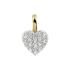 Hanger, 14krt.goud hart met zirconia (10mm.) - 20595