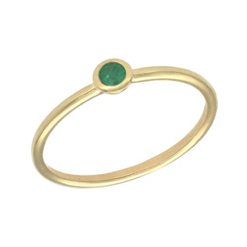 Swing Jewels Ring, 14krt.goud met Smaragd Birthstone Mei - 20601