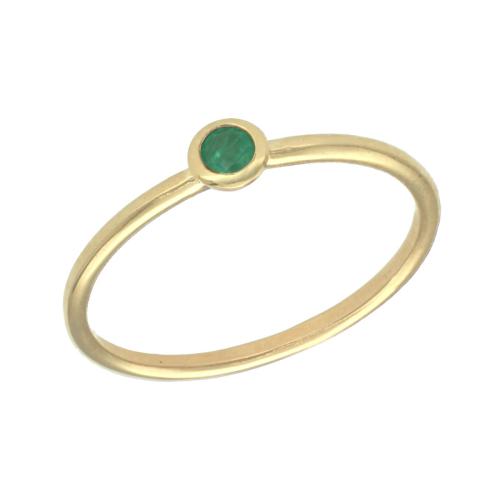 Swing Jewels Ring, 14krt.goud met Smaragd Birthstone Mei (maat 54) - 20601