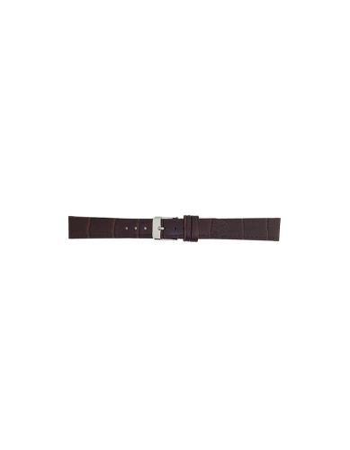 Flat or thin alligator print, calf leather watch strap - 20648