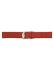 Plain soft calf leather watch strap PARALLEL (so not descending) with stainless steel buckle and soft nubuck lining. - 20654