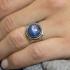 Jeh Jewels Ring, model 20217 met Kyaniet 11mm.(maat 60) - 20694