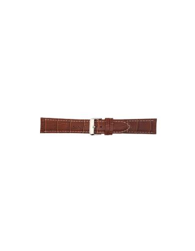 Horlogeband 20mm Krokodillenprint Lichtbruin - 20736