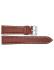 Genuine dark brown calf leather neck watch strap with wite stitching and smooth black lining. - 20738