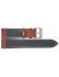 Genuine dark brown calf leather neck watch strap with wite stitching and smooth black lining. - 20738