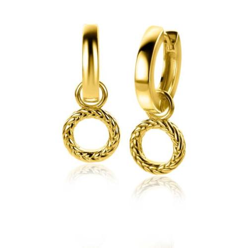 Zinzi Oorbedels, model ZICH2246G excl.oorringen (10mm.) - 20761