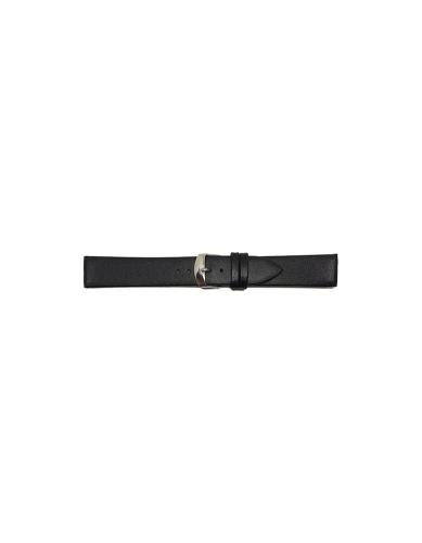 Plain soft calf leather watch strap with stainless steel buckle - 20903
