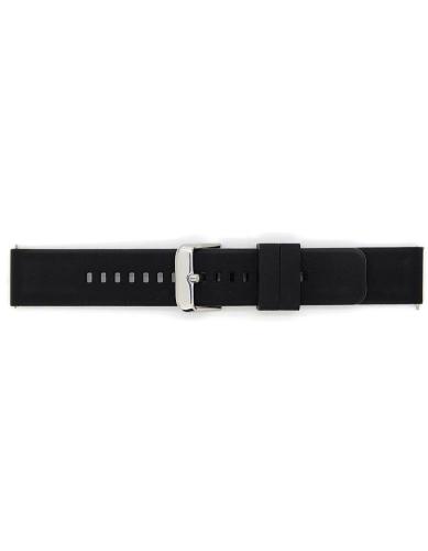 Highly flexible BBS silicone watch strap. Black - 20947