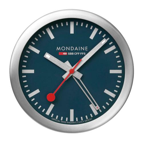 MONDAINE KLOK M997.MCAL.46SBV Rond 125mm Mat Blauw. - 21001