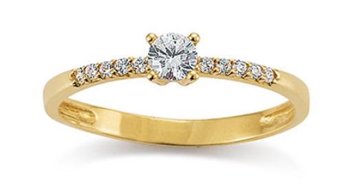 Ring, 14krt.goud met zirkonia (maat 52) - 21011