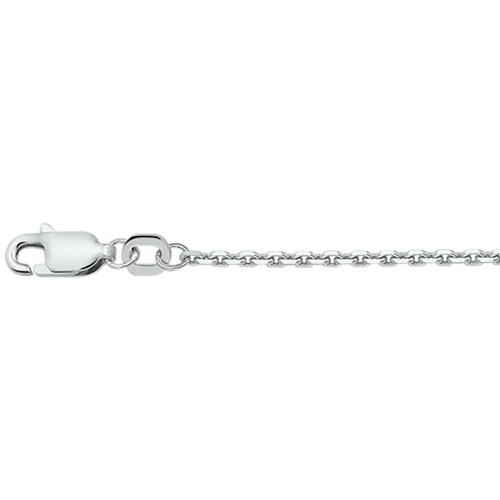 Collier, zilver gerhodineerd ankerschakel (42cm.) - 21049