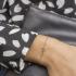 Armband, zilver gerhodineerd met hart (15-18cm) - 21054