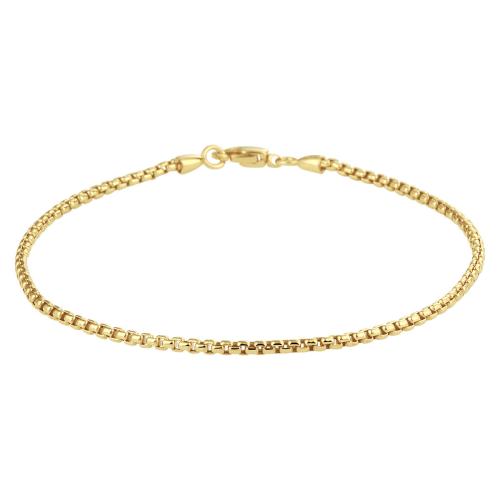 Armband, 14krt.goud venetiaans (lengte: 18cm.) - 21093