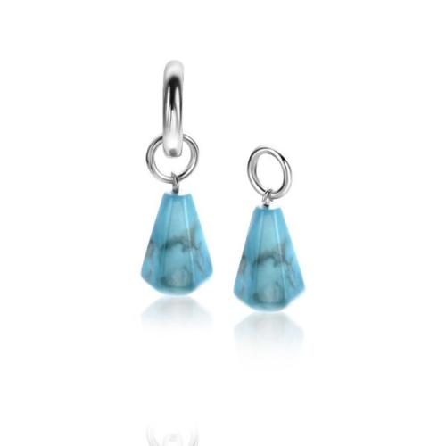 Zinzi Oorbedels, model ZICH2256T howliet turquoise excl. oorringen - 21096