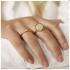 My Bendel Ring, edelstaal verguld. Met Rozenkwarts - 21118