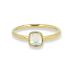 My Bendel Ring, edelstaal verguld. Met quartz steen. Wit (maat 16). - 21132