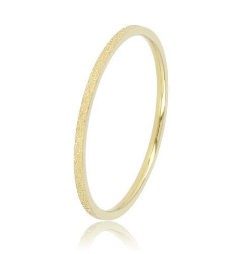 My Bendel Ring, Edelstaal verguld. Aanschuifring 1mm (maat 18). - 21180