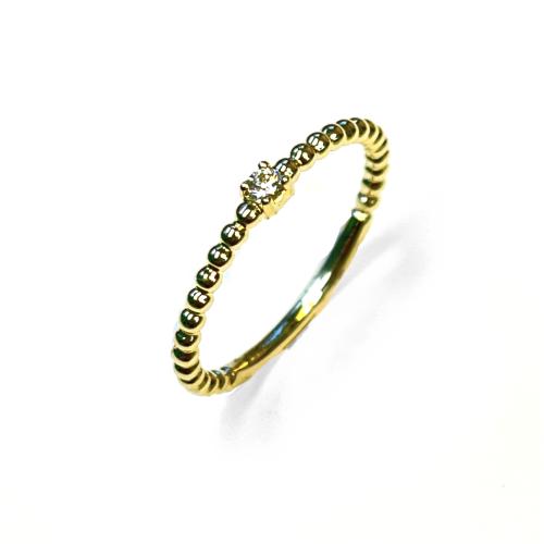 HC Ring, 14 krt.goud met diamant 0,04ct (maat 52) - 21188