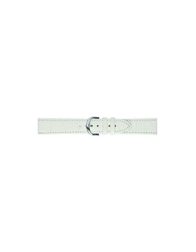 Horlogeband 16mm Krokodillenprint Wit - 21232