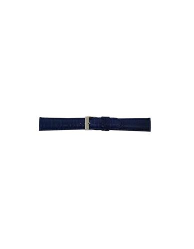 calf leather watch strap with fine lizard print and nubuck lining. This semi padded watch strap is soft and has a stainless steel buckle. - 21242