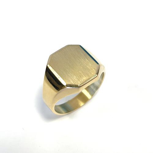 Fjory Herenring, 14krt.goud met massief zilveren kern (maat 21) - 21247