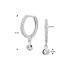 HC Oorringen, zilver gerhodineerd met zirkonia (11,5mm.) - 21274