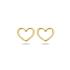 HC Oorknoppen, 14krt.goud hart (5x5,5mm.) - 21276