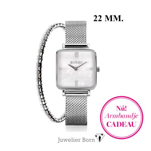 Zinzi  Dameshorloge, model Square Mini Silver (22mm) ZIW1717 - 21307