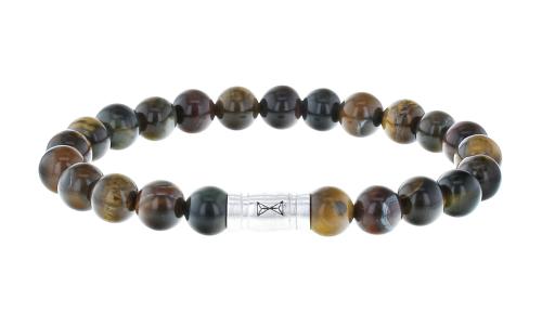 AZE Jewels Armband, model AZ-BS008-A Tijgeroog (Maat 17,5 Rekband) - 21351