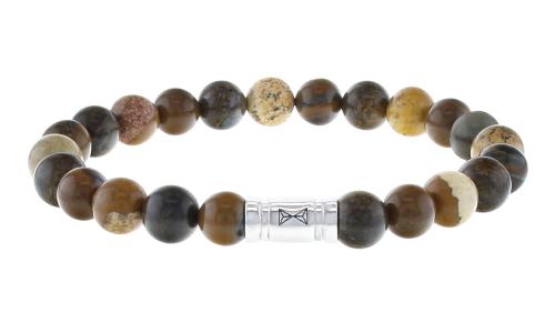 AZE Jewels Armband, model AZ-BS010-A Jaspis en Bronziniet (Maat 17,5 Rekband) - 21352