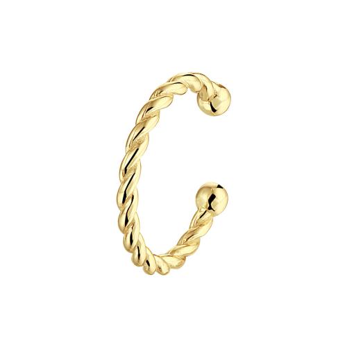 Earcuff, zilver geel verguld (13x2mm.) - 21386